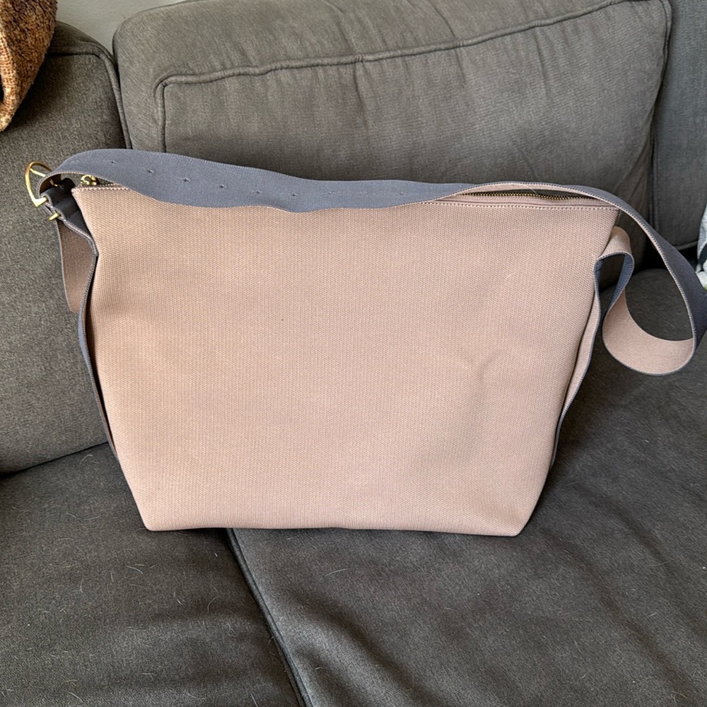 Cuyana Tan and Gray Shoulder Bag